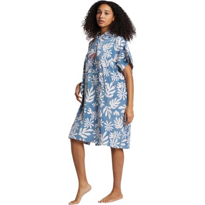 2024 Billabong Frauen Kapuzenhandtuch ABJAA00226 - Blue Shadow